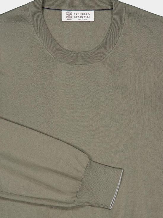 26SS 브루넬로 쿠치넬리 풀오버 니트 M2900100 CXS05 Kaki - BRUNELLO CUCINELLI