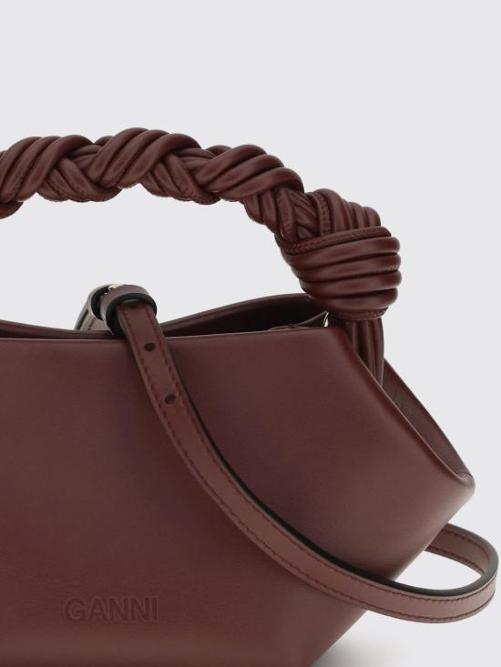 26FW 가니 미니 부 백 A6947 436 Burgundy - GANNI