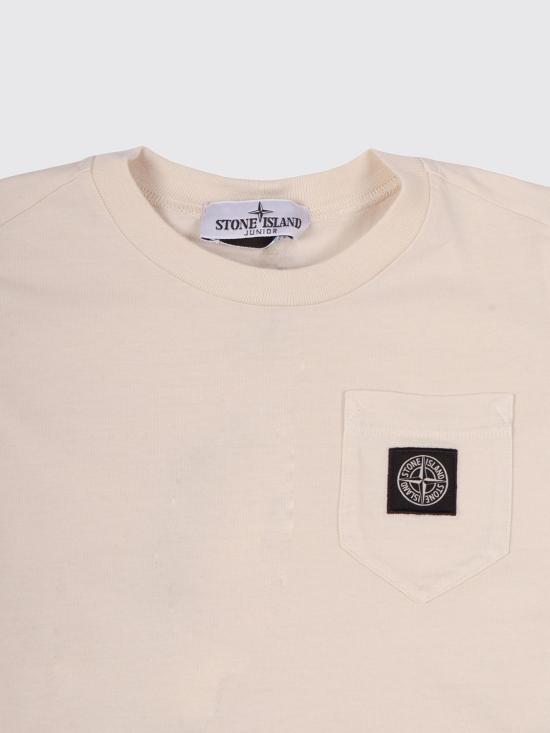 26SS [키즈] 스톤 아일랜드 티셔츠 2100003S0047 V0097 Beige - STONE ISLAND