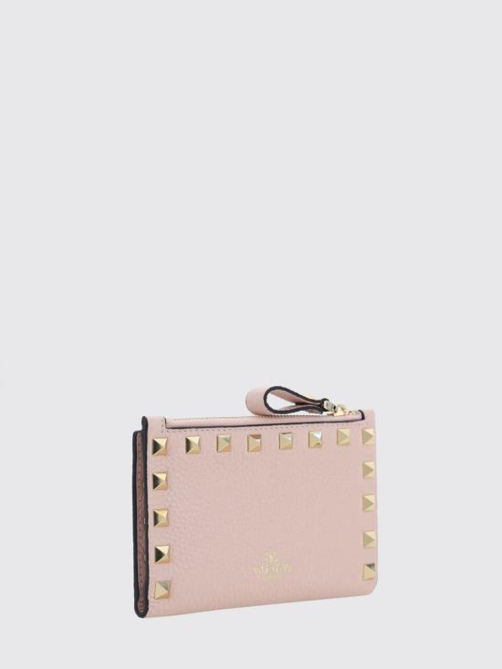 26FW 발렌티노 가라바니 락스터드 폴디드 카드지갑 P0605VSH 16Q Pink - VALENTINO GARAVANI