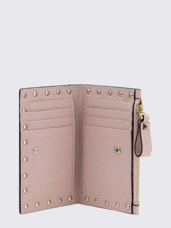 26FW 발렌티노 가라바니 락스터드 폴디드 카드지갑 P0605VSH 16Q Pink - VALENTINO GARAVANI