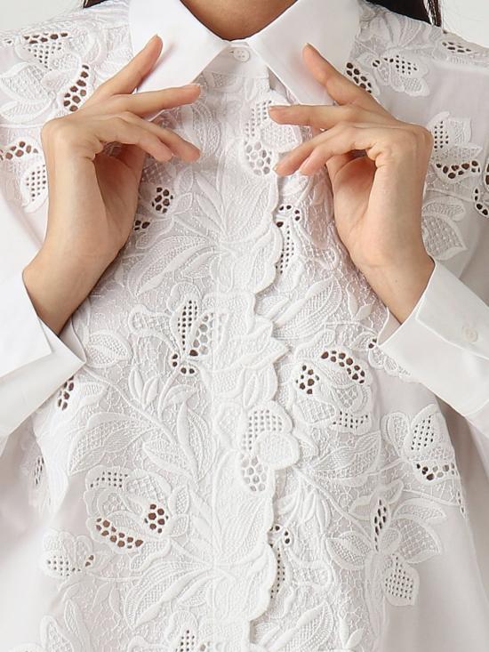 26SS 에르마노 설비노 셔츠 D484K301QDV 10601 White - ERMANNO SCERVINO