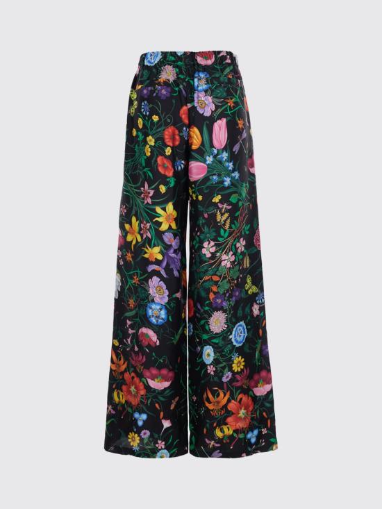 26SS 구찌 플로라 프린트 실크 트윌 팬츠 867082ZAUU8 1066 Multicolor - GUCCI