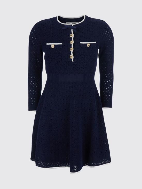 26SS 셀프 포트레이트 롱 원피스 SS26055SN NAVY Blue - SELF PORTRAIT