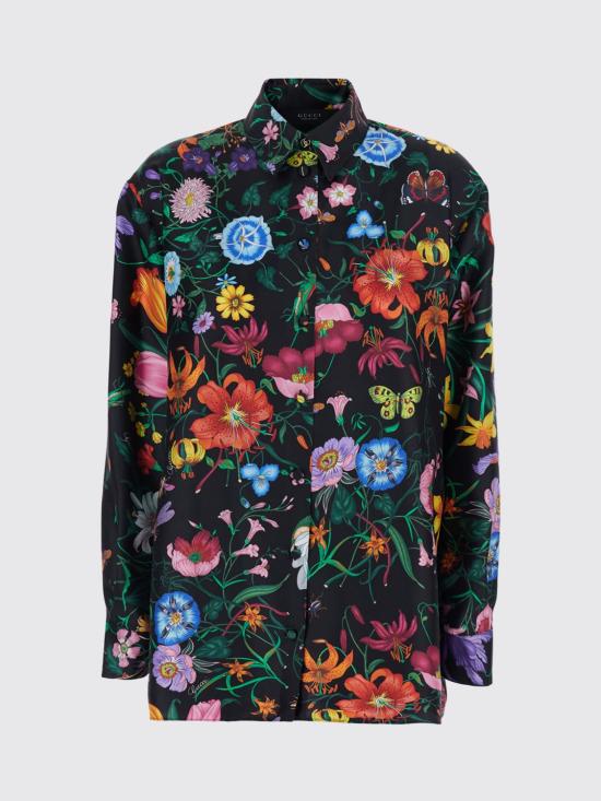 26SS 구찌 플로라 실크 트윌 셔츠 864570ZAUU8 1066 Multicolor - GUCCI
