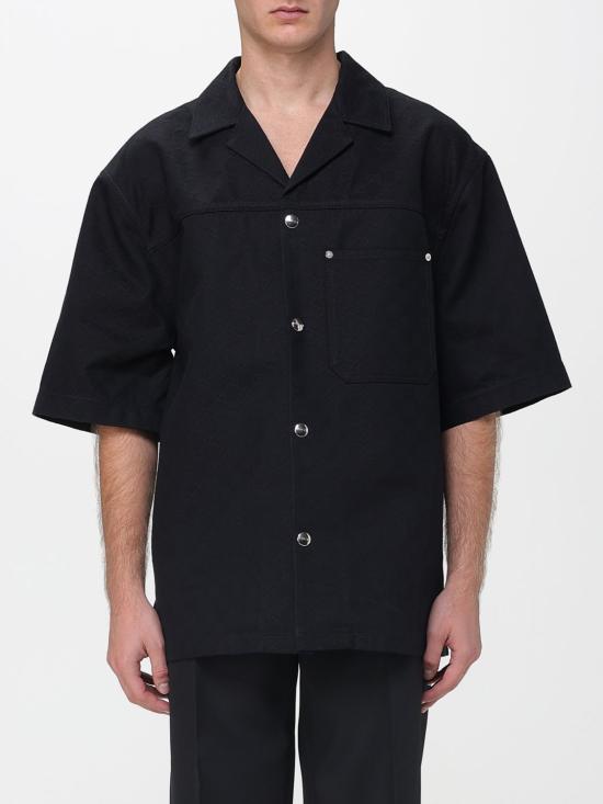 26SS 구찌 코튼 데님 자카드 셔츠 832581XDDCG 1000 Black