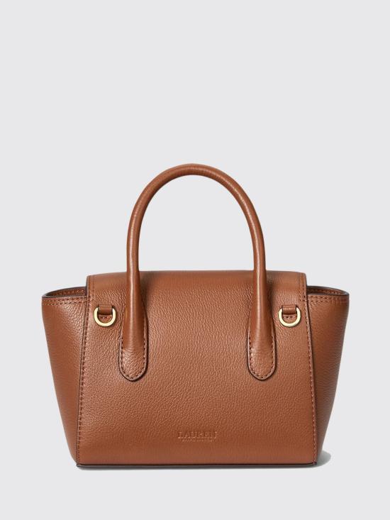 26SS 랄프 로렌 태너 페블 레더 스몰 사첼 토트백 431969349 001 Brown - RALPH LAUREN