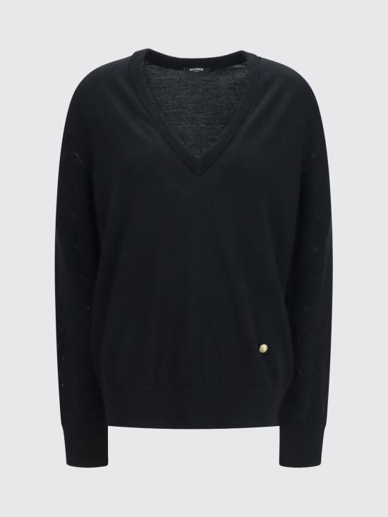 26FW 발망 스웨터 HF1KB045KJ99 0PA Black - BALMAIN