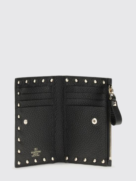 26FW 발렌티노 가라바니 락스터드 폴디드 카드지갑 P0605VSH 0NO Black - VALENTINO GARAVANI