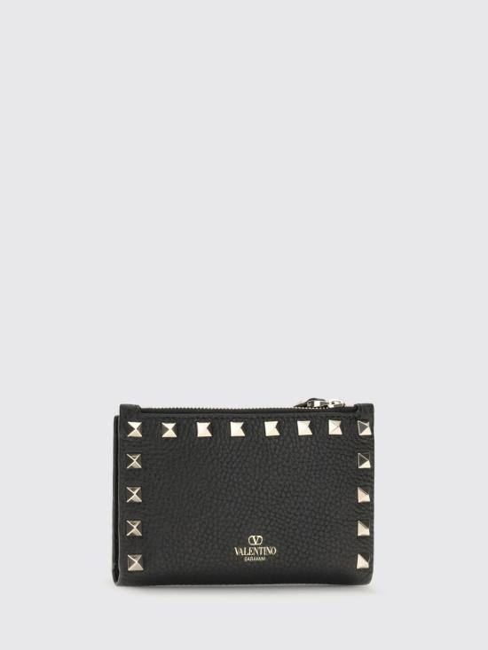 26FW 발렌티노 가라바니 락스터드 폴디드 카드지갑 P0605VSH 0NO Black - VALENTINO GARAVANI