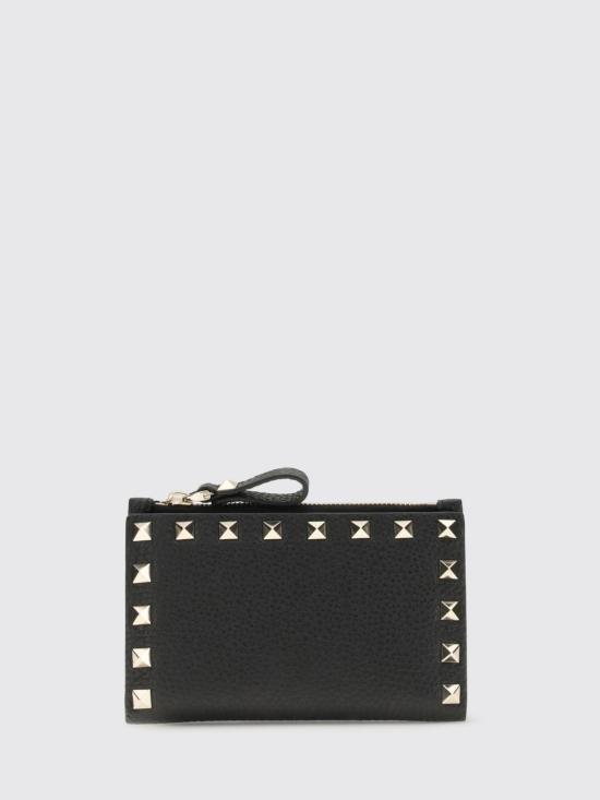 26FW 발렌티노 가라바니 락스터드 폴디드 카드지갑 P0605VSH 0NO Black
