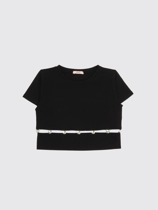26SS [키즈] 리우조 티셔츠 GA6166JS003 22222 Black
