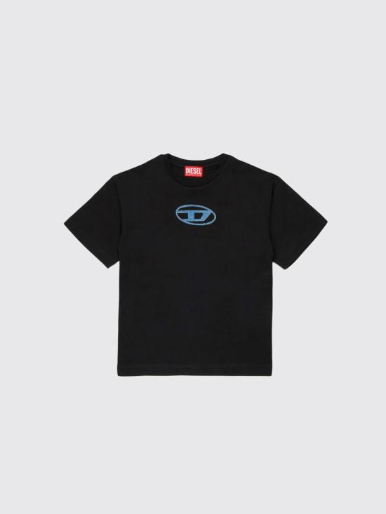 26SS [키즈] 디젤 티셔츠 J025930GRAI K900 Black