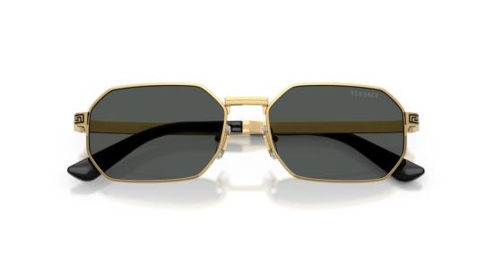  베르사체 선글라스 그리스 키 패턴 디자인의 대담한 기하학적 프레임 - VERSACE