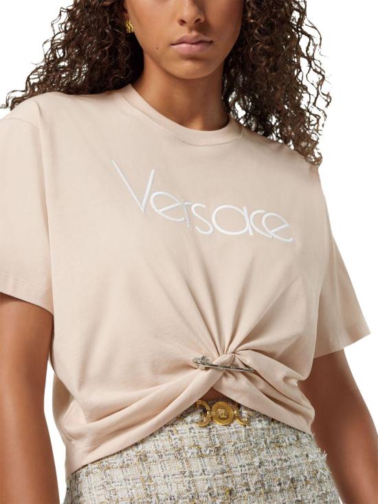 25SS 베르사체 반팔 티셔츠 10188981A136102KQ70 BEIGE - VERSACE