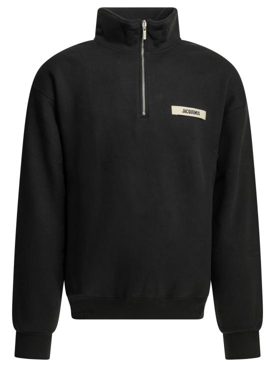 26FW 자크뮈스 하프 집업 스웨트 셔츠 SSM00313AJ00174BLACK Black