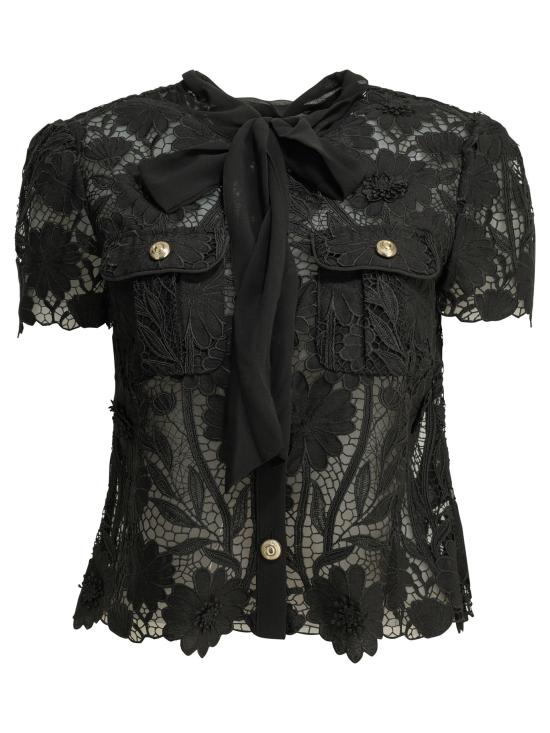 26FW 셀프 포트레이트 블라우스 PF26 111T BBLACK Black