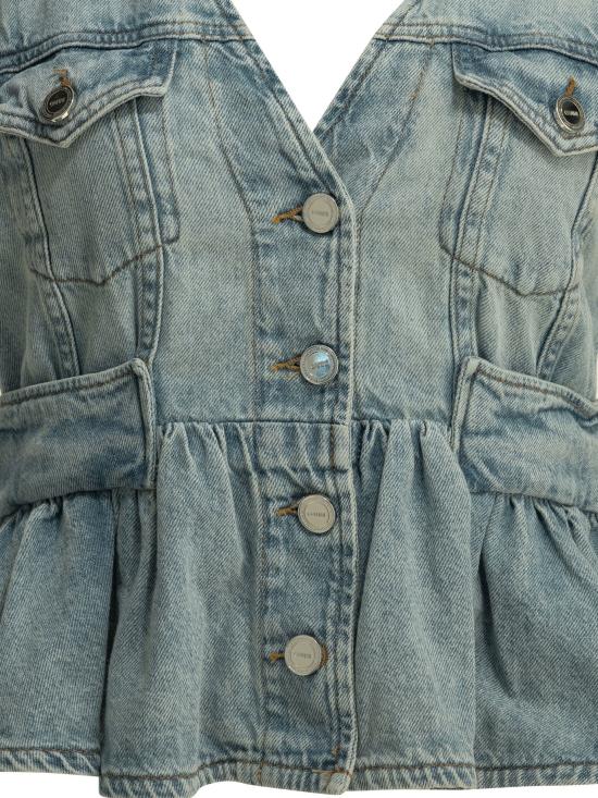 26FW 가니 데님 셔츠 A1040321565 Light blue - GANNI