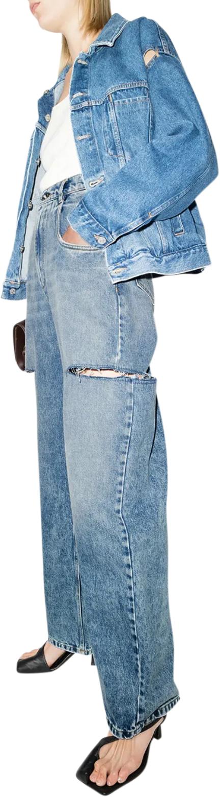 25SS 마르지엘라 코인 슬래쉬 디테일 진 S51LA0051S30513470BLUE - MAISON MARGIELA