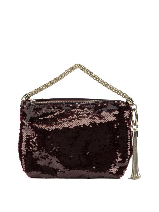 26FW 지미추 토트백 CALLIEGZDDEEP MERLOT LIGHT GOLD Bordeaux