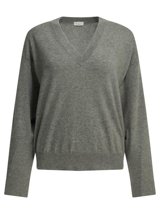 26FW 브루넬로 쿠치넬리 스웨터 M12244412C074 Grey