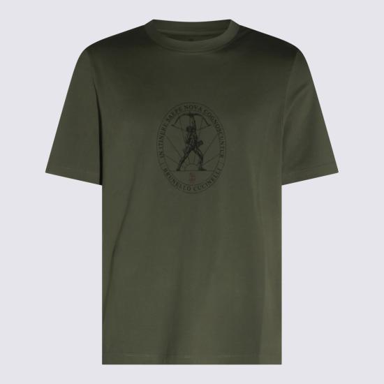 26FW 브루넬로 쿠치넬리 반팔 티셔츠 M0B138519 C9759 Army