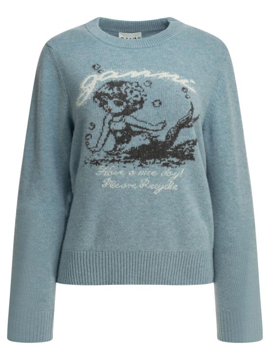 26FW 가니 스웨터 A1150009326 Light blue