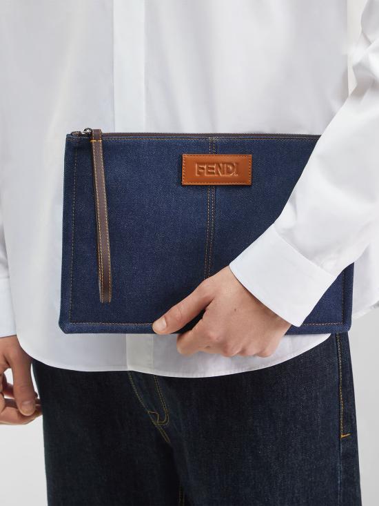 26FW 펜디 클러치/파우치 7N0134B08Z F1X9D Blu - FENDI