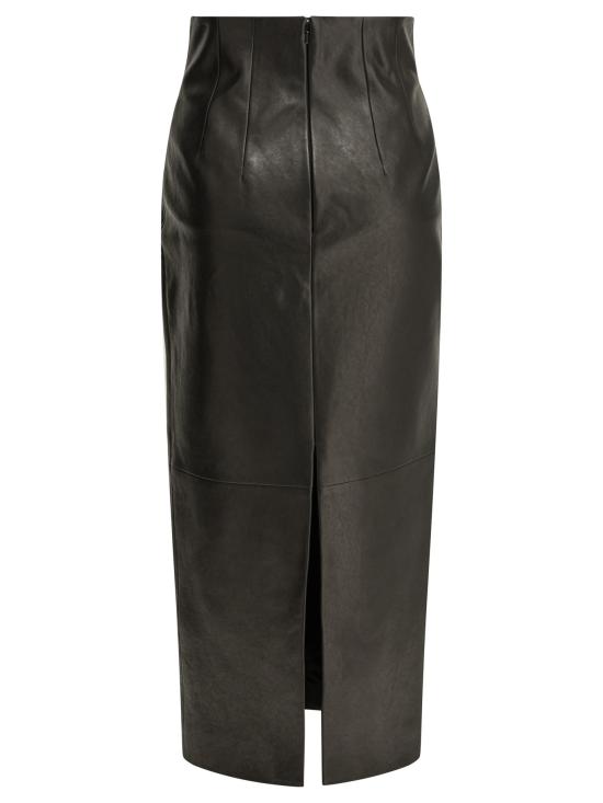 26FW 케이트 롱 스커트 4108729200 Black - KHAITE