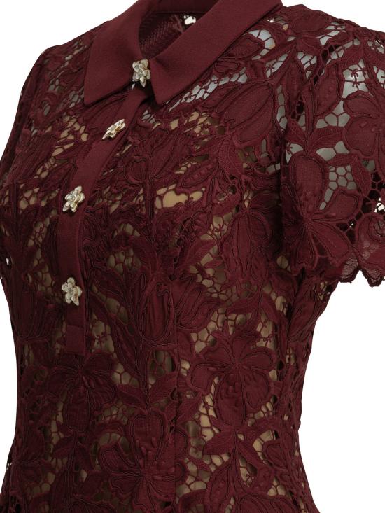 26FW 셀프 포트레이트 숏 원피스 PF26 111SA BUBURGUNDY Bordeaux - SELF PORTRAIT