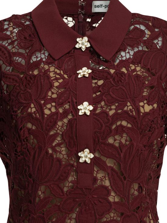 26FW 셀프 포트레이트 숏 원피스 PF26 111SA BUBURGUNDY Bordeaux - SELF PORTRAIT