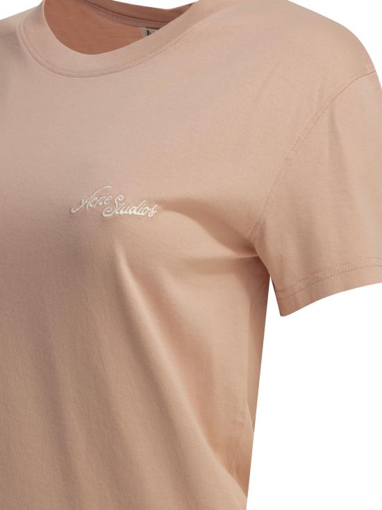 26FW 아크네 스튜디오 로고 저지 반팔 티셔츠 로고 저지 반팔 티셔츠 CL0480COA Pink - ACNE STUDIOS