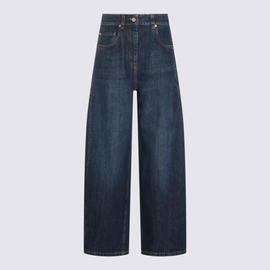 26FW 브루넬로 쿠치넬리 데님 팬츠 MA095P4059 C9370 Dark blue