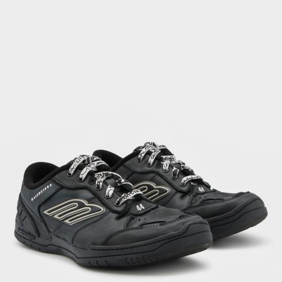 26FW 발렌시아가 햄튼스 미디움 원 아웃 스니커즈 841765 WCURB1000 Black - BALENCIAGA