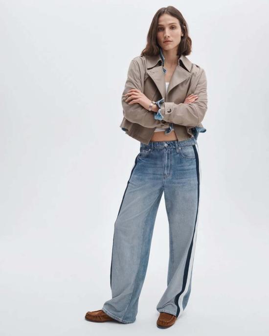  랙앤본 데님 팬츠 Rag & Bone RB Miramar 스포츠 스트라이프 트랙 팬츠 - RAG & BONE