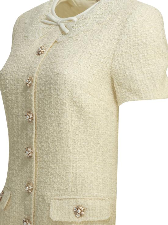 26FW 셀프 포트레이트 미디 원피스 PF26 002SB CCREAM White - SELF PORTRAIT