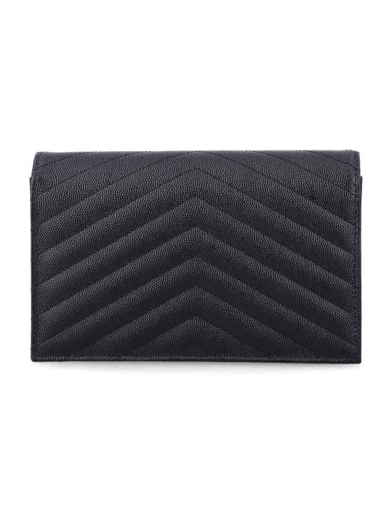 26FW 생로랑 그랑 드 뿌드르 레더 카산드라 엔벨로프 체인 지갑 857605BOW01 1000 NERO - SAINT LAURENT