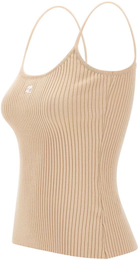 26SS 쿠레쥬 민소매 티셔츠 PERMDE012FI0001SAND BEIGE - COURREGES