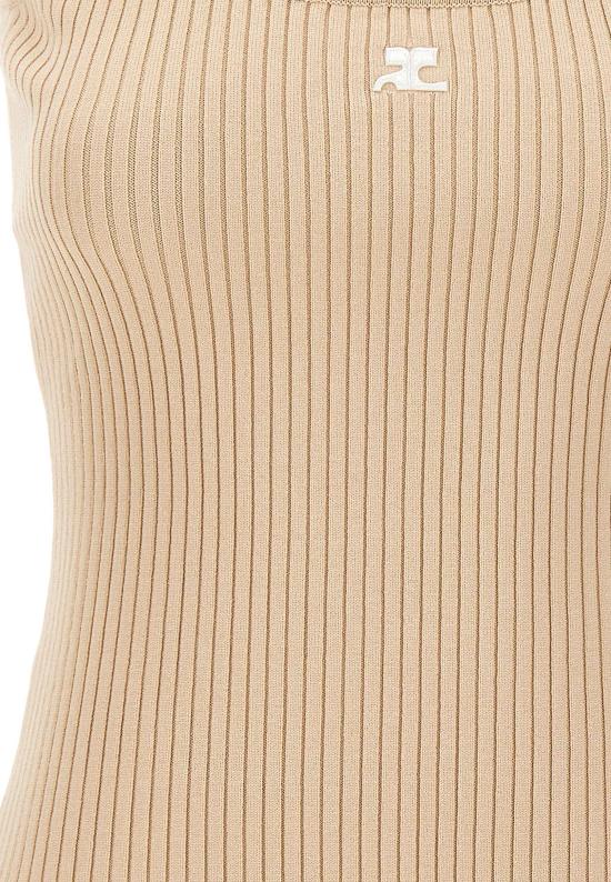 26SS 쿠레쥬 민소매 티셔츠 PERMDE012FI0001SAND BEIGE - COURREGES