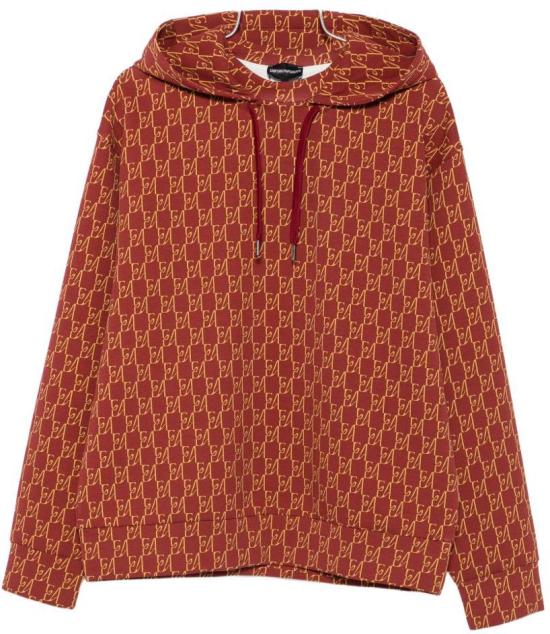 26FW 엠포리오 아르마니 후드 티셔츠 EM006861AF10013F5094 MAROON