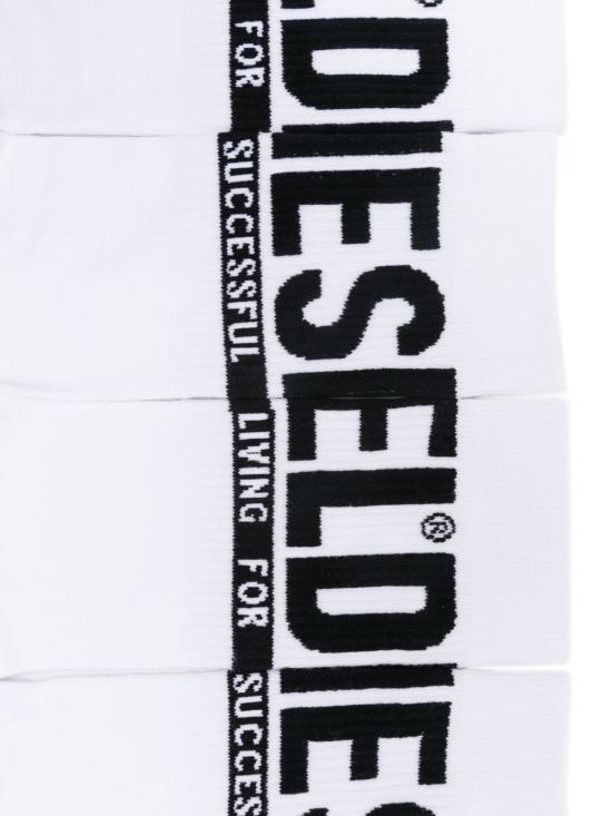 26SS 디젤 SKM 레이 로고 삭스 3팩 00SAYJ 2QATVE4124 Bianco - DIESEL