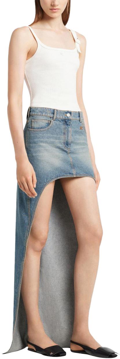 26SS 쿠레쥬 롱 스커트 10009471713566 BLUE - COURREGES