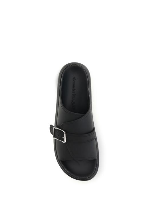 26FW 알렉산더 맥퀸 뮬/슬리퍼 874829W4Z90 1000 BLACK - ALEXANDER MCQUEEN