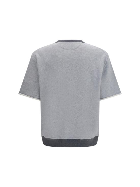 26FW 브루넬로 쿠치넬리 반팔 티셔츠 MM8263391G CT924 GREY - BRUNELLO CUCINELLI