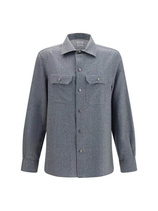 26FW 브루넬로 쿠치넬리 긴팔 셔츠 MY6660721 C002 GREY