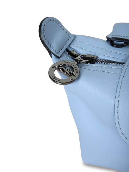  롱샴 르 플리아쥬 엑스트라 XS 레더 파우치 34205987 M66 Blue - LONGCHAMP