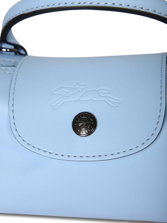  롱샴 르 플리아쥬 엑스트라 XS 레더 파우치 34205987 M66 Blue - LONGCHAMP