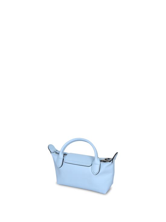  롱샴 르 플리아쥬 엑스트라 XS 레더 파우치 34205987 M66 Blue - LONGCHAMP