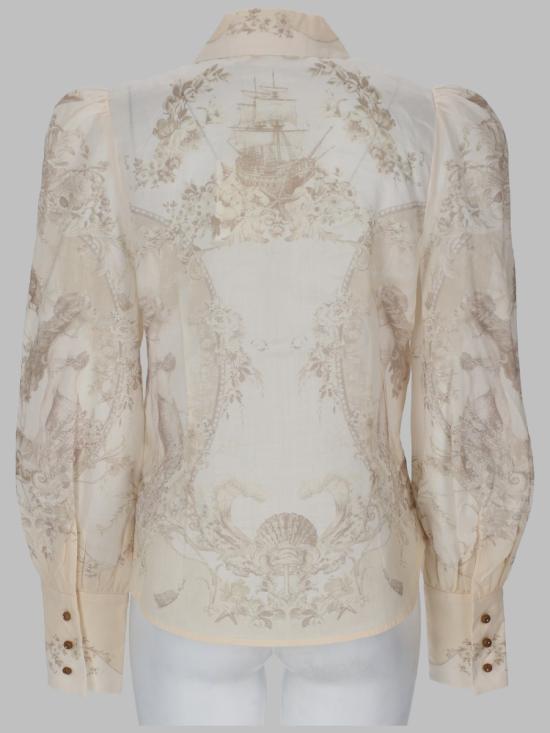 26FW 짐머만 블라우스/셔츠 4368TC26R MERMT BEIGE - ZIMMERMANN