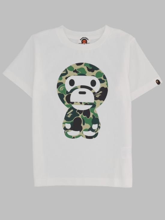 26FW [키즈] 베이프 티셔츠 002TEM303013K WHXGR WHITE
